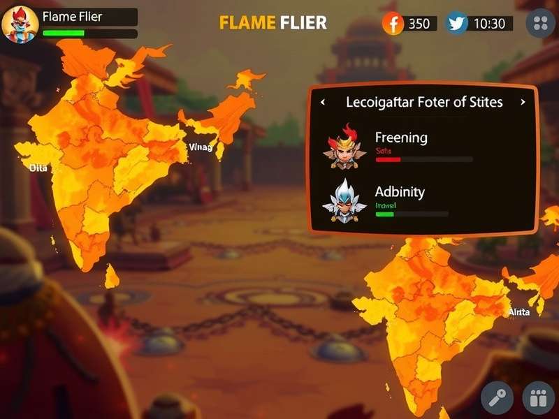 Map showing Flame Flier popularity across Indian states